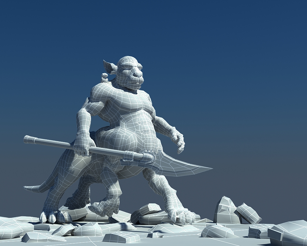 Topology of a 3D model of the centaur